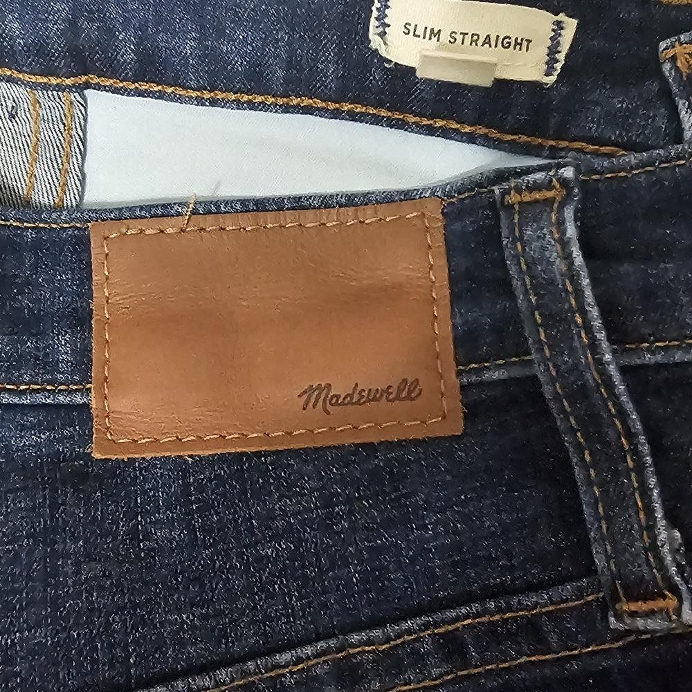 Madewell Women's Deep Indigo Straight Jeans - Picture 3 of 6